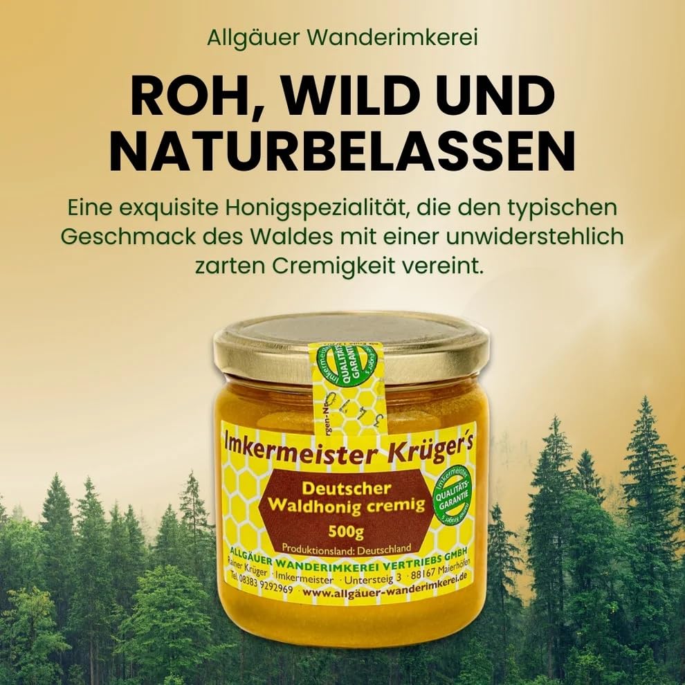 Waldhonig Naturbelassener echter Rohhonig aus dem Allgäu